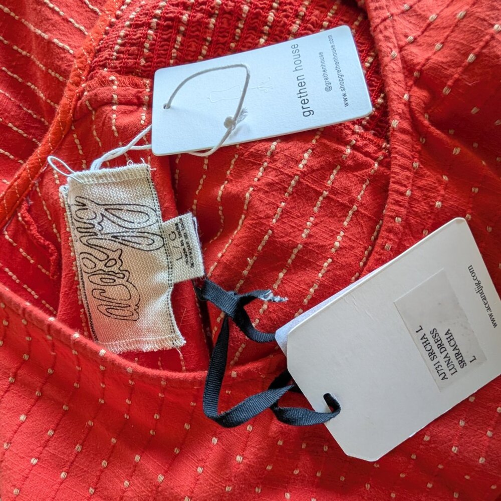 NWT Ace & Jig Luna Dress in Sriracha - L Large - Picture 7 of 7